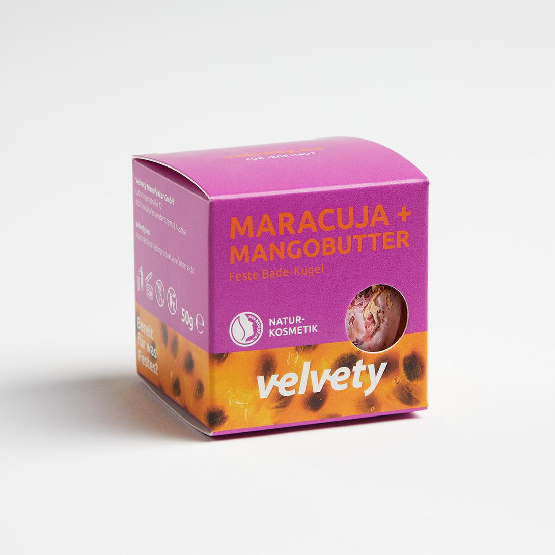 Velvety Feste Badelotion Maracuja + Mangobutter  50g NATRUE