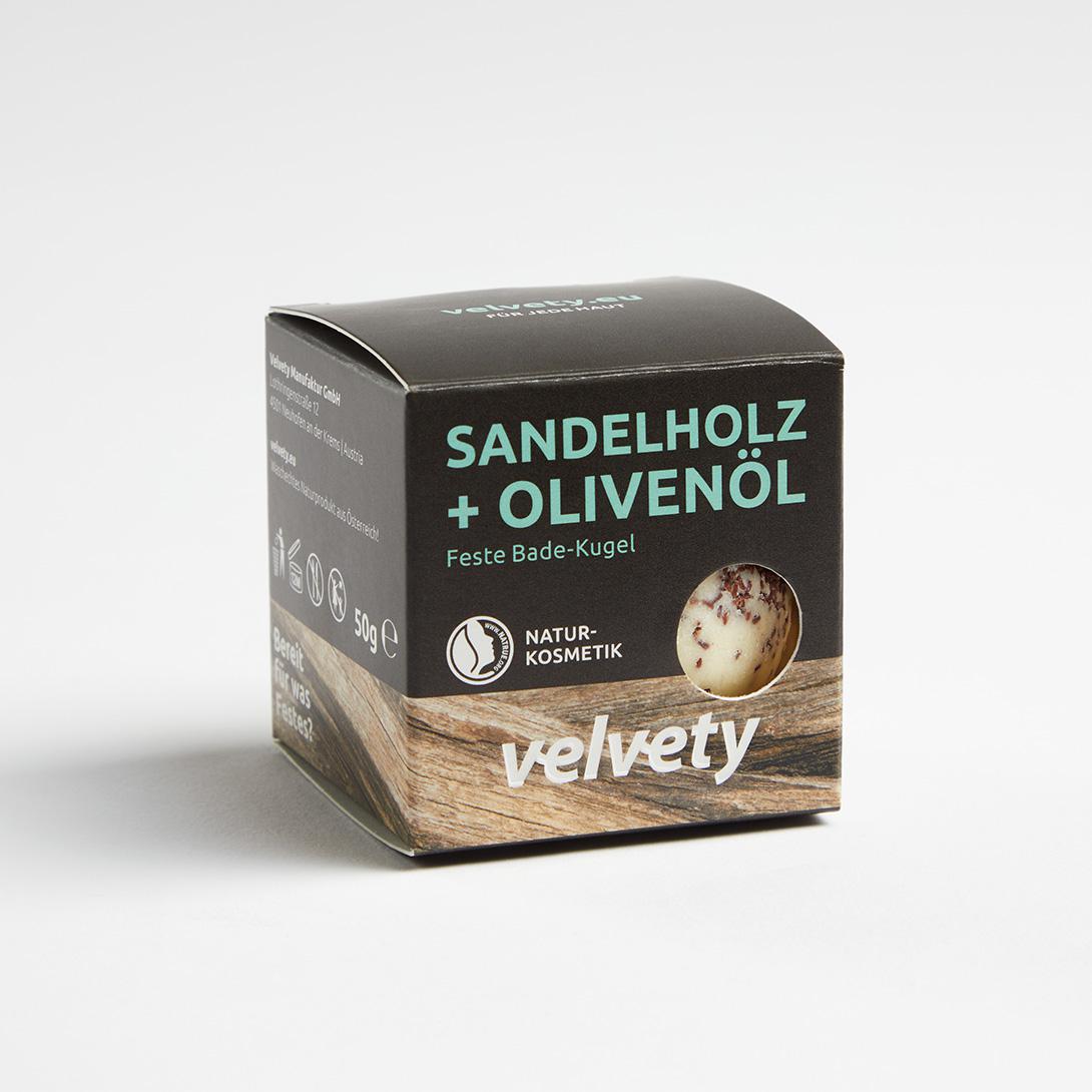 Velvety Feste Badelotion Sandelholz + Olivenöl 50g NATRUE